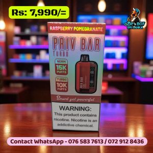 Vaping the Priv Bar 15K Turbo disposable vape for smooth and long-lasting sessions