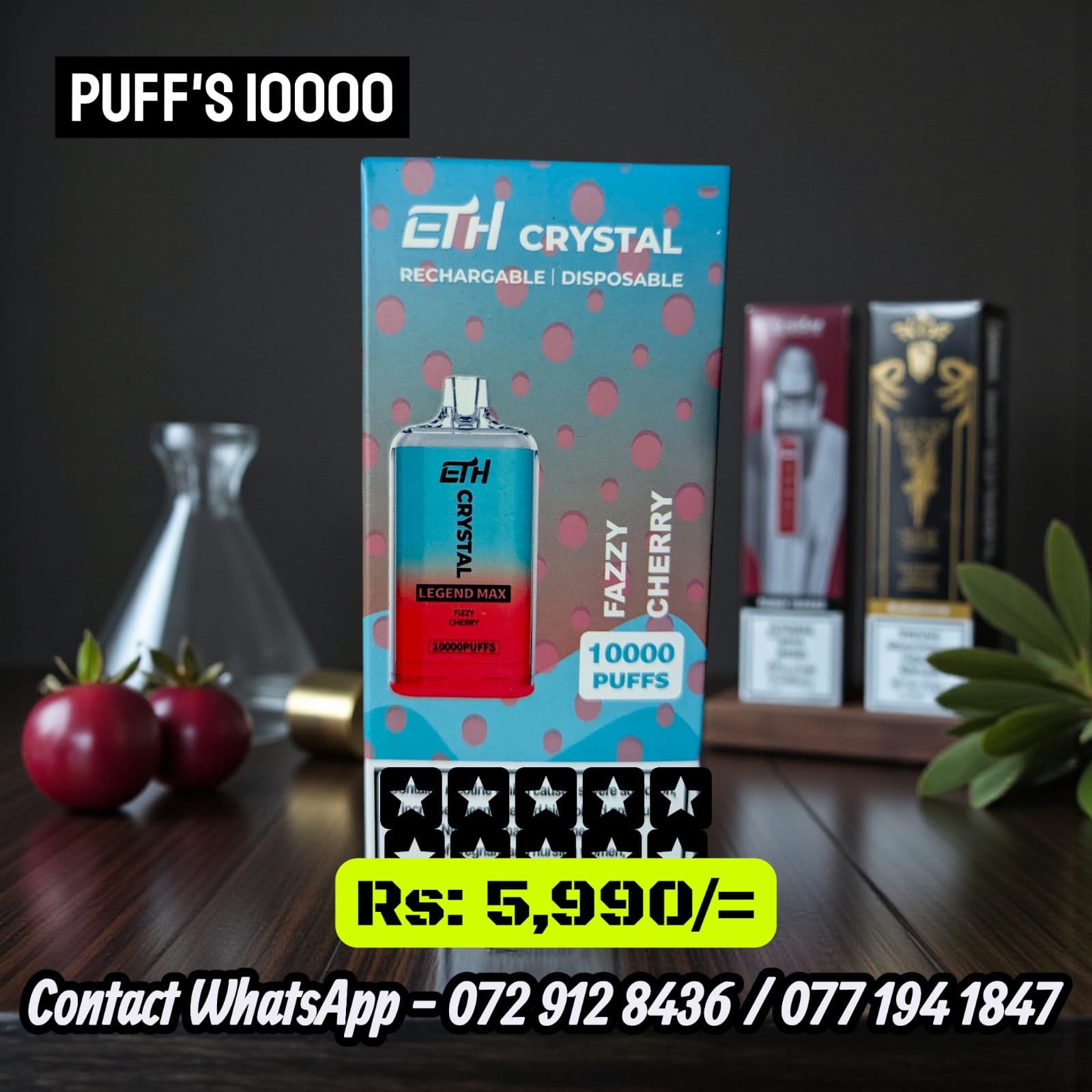 ETH Crystal 10000 Puffs Disposable Vape – Sleek Design & Long-Lasting Performance - Image 5