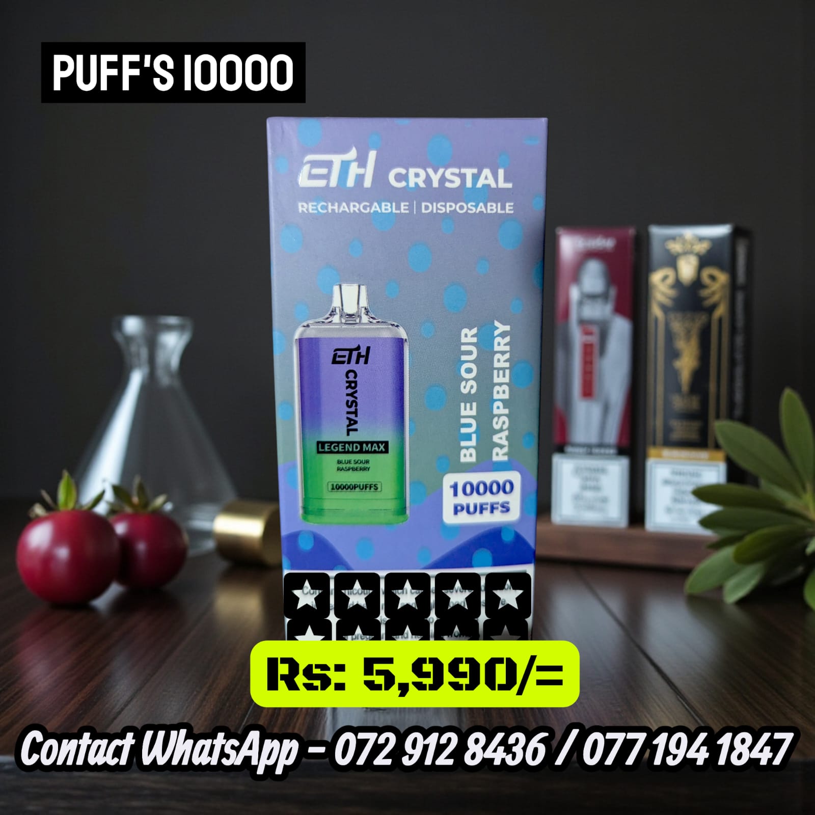 ETH Crystal 10000 Puffs Disposable Vape Device - Vape Boy Sri Lanka