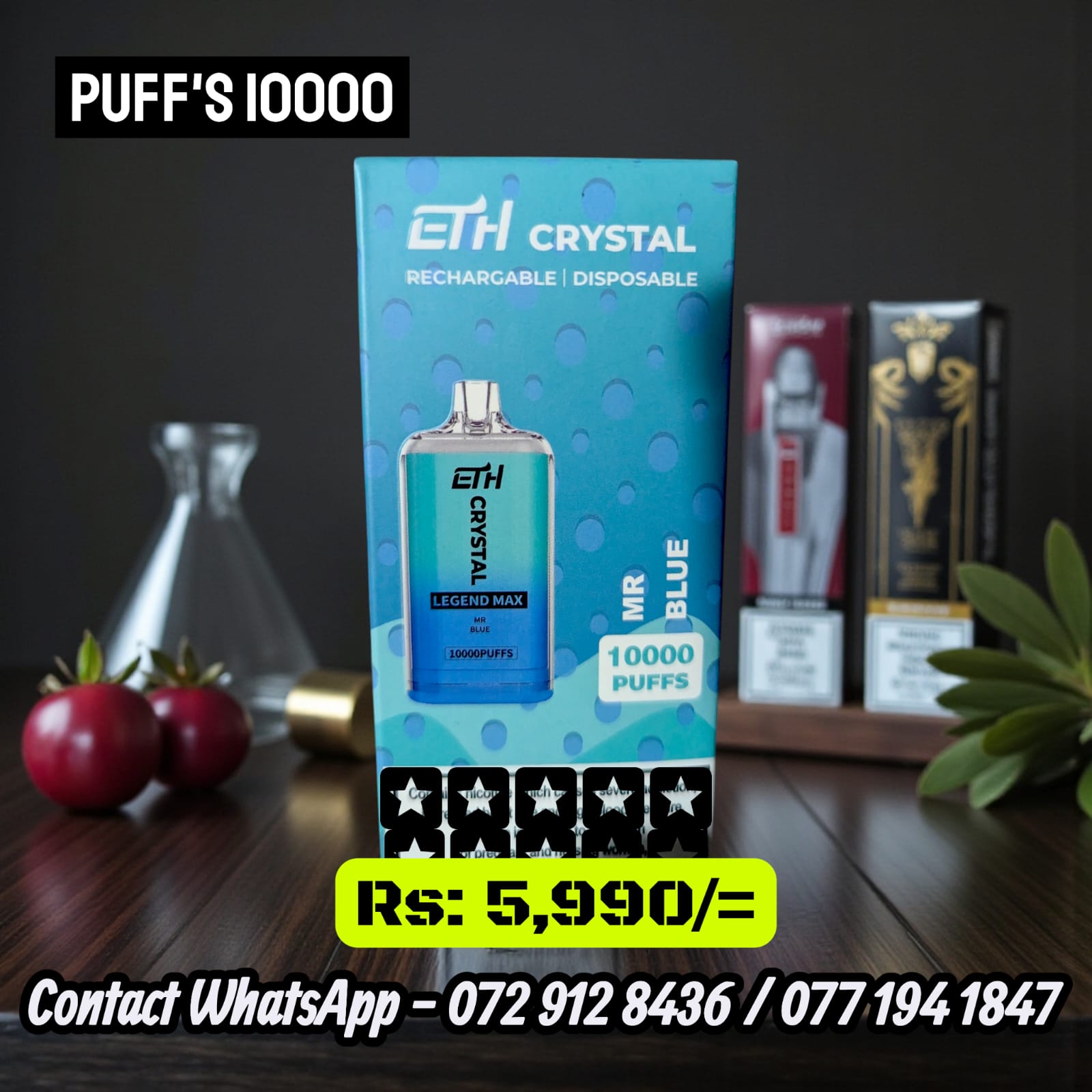 ETH Crystal 10000 Puffs Disposable Vape – Sleek Design & Long-Lasting Performance - Image 3