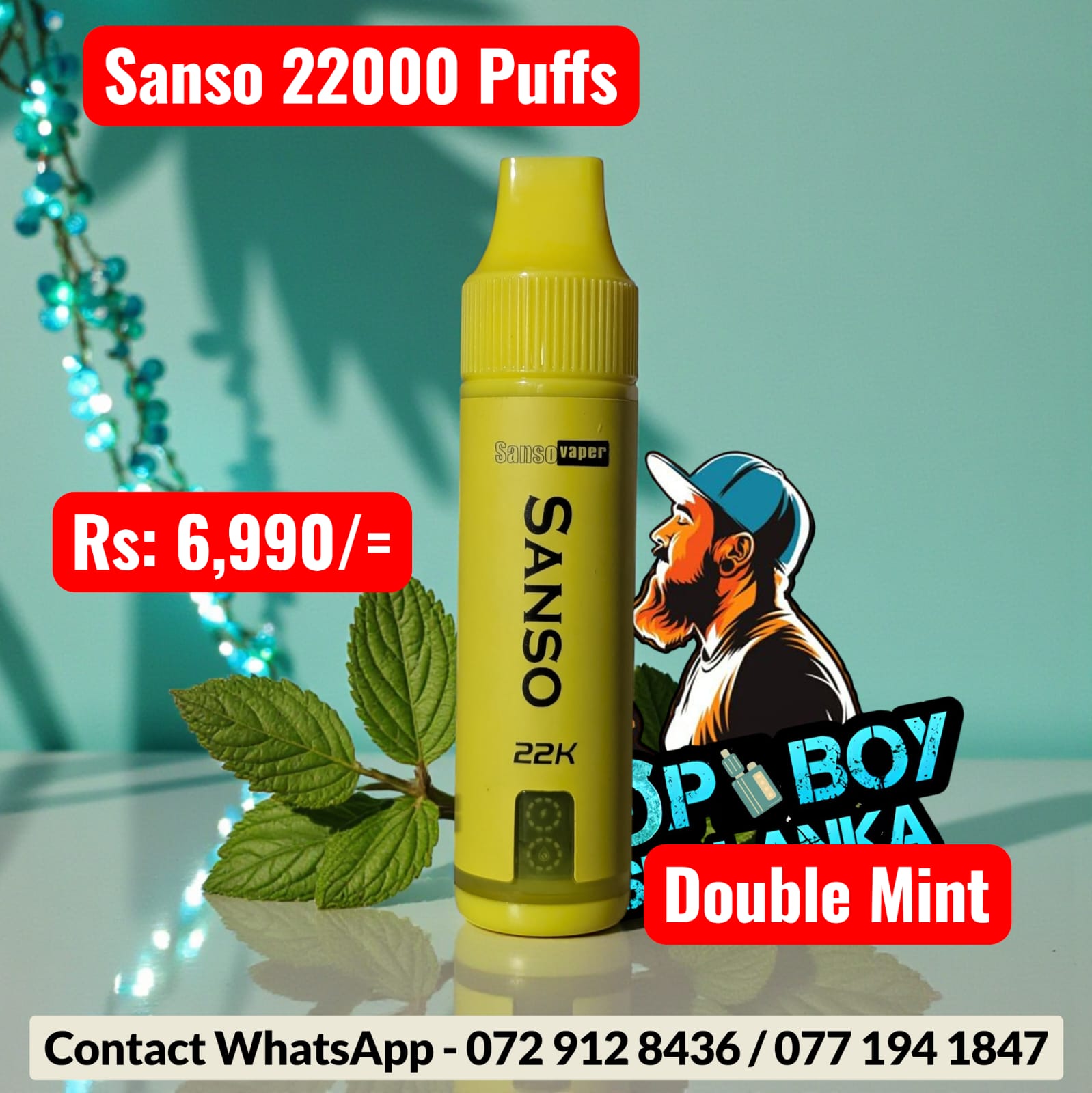 Sanso 22000 Puffs Disposable Vape | Dual Mesh Coil & Rechargeable - Image 4