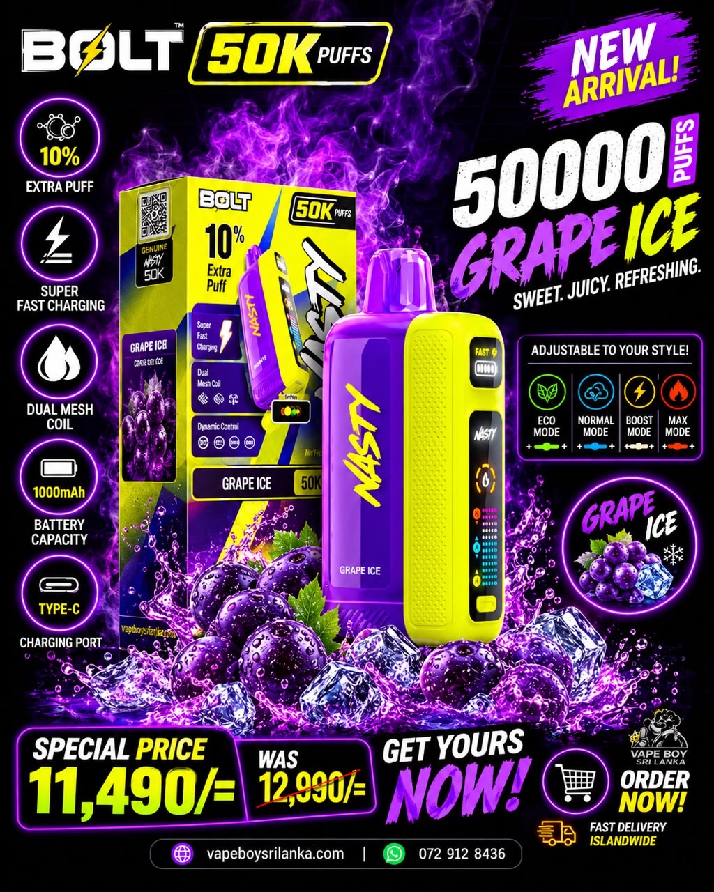 Nasty Bolt 50k Puffs Disposable Vape - Image 2