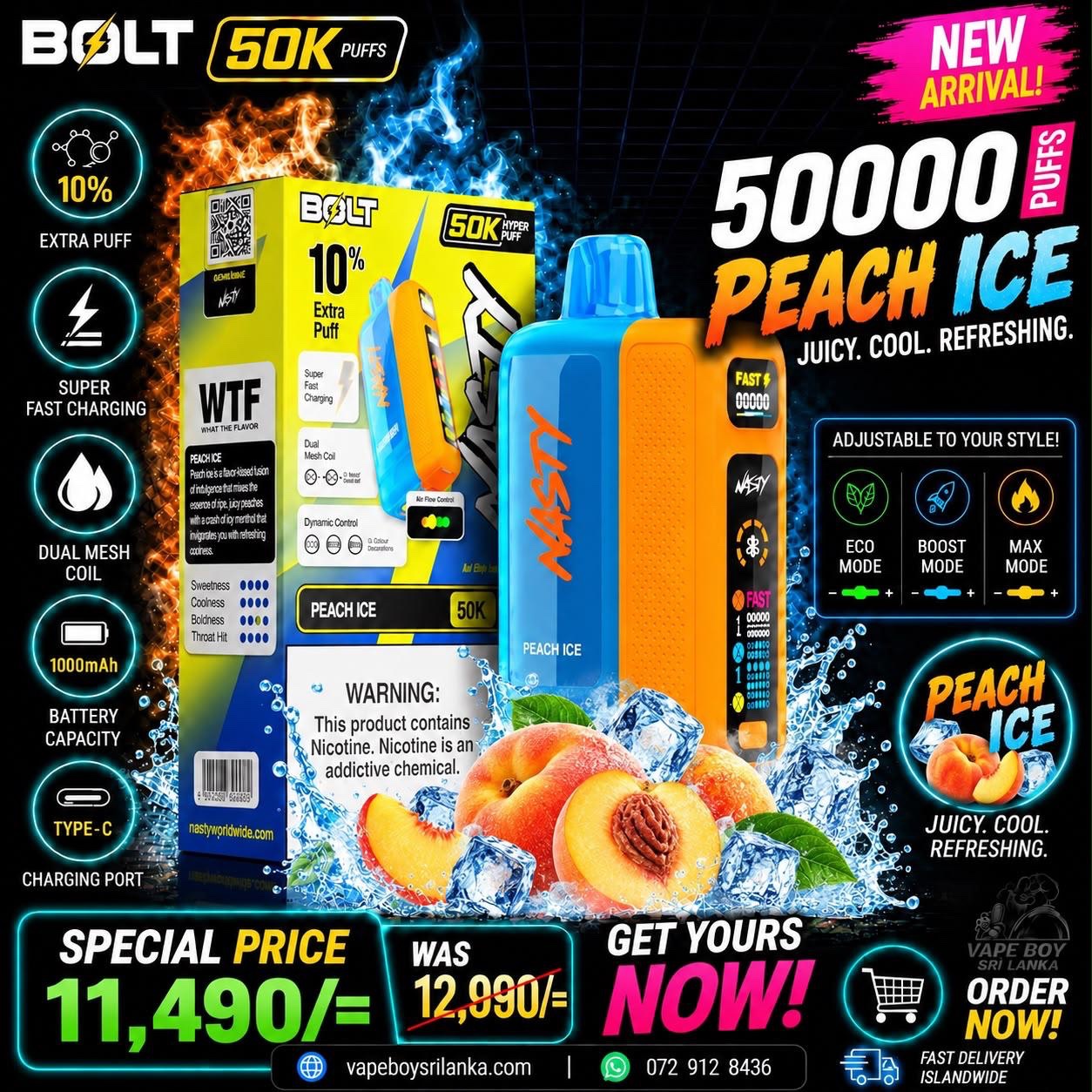 Nasty Bolt 50k Puffs Disposable Vape