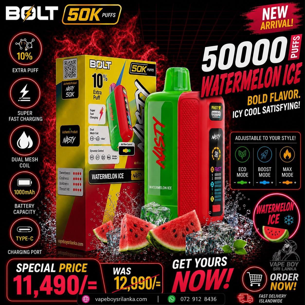 Nasty Bolt 50k Puffs Disposable Vape - Image 3