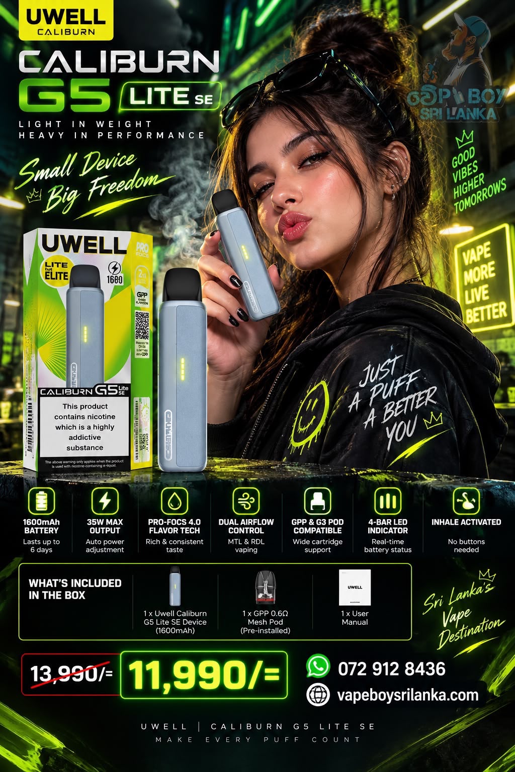 Uwell Caliburn G5 Lite SE Pod Kit
